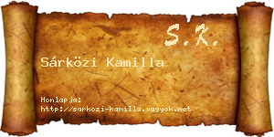 Sárközi Kamilla névjegykártya